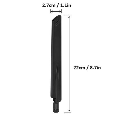 Ứng dụng tăng cường cao 12dbi 5g ăng-ten sma Bendable 600-6000Mhz truyền tín hiệu ổn định Omni 5G ăng-ten cho bộ định tuyến di động không dây