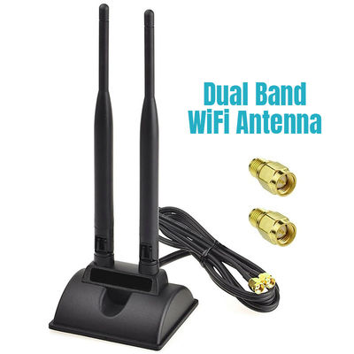 2.4GHz 5GHz Dual Band không gian không dây WiFi truyền thông ăng-ten SMA Magnet Base cho PCI-E Network Card USB Adapter Router