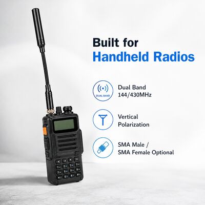 Ăng-ten Boomerang Chiến thuật, Băng tần kép 144/430MHz Ăng-ten Radio Ham Cầm tay với Giao diện SMA Tùy chọn