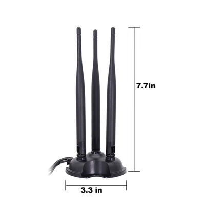 2.4G 5.8G Băng tần kép Omni Độ lợi cao Ăng-ten WiFi, Ăng-ten Omni 8dBi cho Bộ định tuyến WiFi và Card mạng không dây