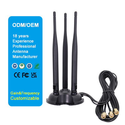 2.4G 5.8G Băng tần kép Omni Độ lợi cao Ăng-ten WiFi, Ăng-ten Omni 8dBi cho Bộ định tuyến WiFi và Card mạng không dây